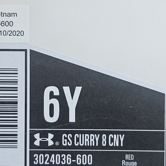 New Under Armour Curry Brand Curry Flow 8 'Chinese New Year' Sz 6Y - Picture 12 of 12